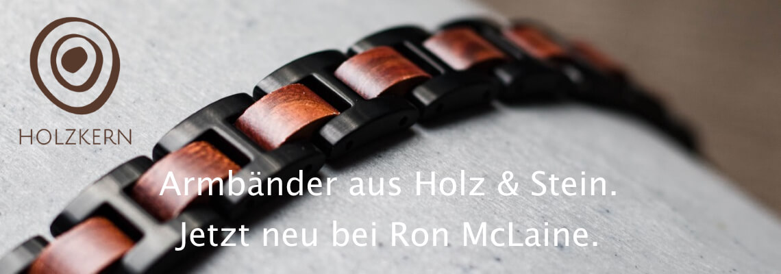 Holzkern Armbänder neu bei Ron McLaine