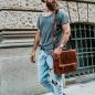 Preview: ALPENLEDER | Messenger Bag BUCHBINDER II (cognac) CG2047A-c