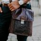 Preview: ALPENLEDER Schultertasche Messenger GALILEO (brandy) CG125-b