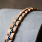 Preview: HOLZKERN Armband Belcanto Olivenholz Blau