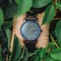 Preview: HOLZKERN Flussdelta Surface Damen Herren Holzarmbanduhr