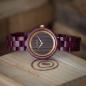 Preview: HOLZKERN Iris Blüten Damen Holzarmbanduhr