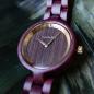 Preview: HOLZKERN Iris Blüten Damen Holzarmbanduhr