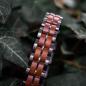 Preview: HOLZKERN Armband Kanon Mahagoniholz Grau