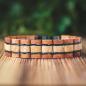 Preview: HOLZKERN Armband Largo Mahagoniholz Marmor