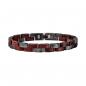 Preview: HOLZKERN Armband Rondo Padoukholz Antiksilber