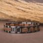 Preview: HOLZKERN | Accord (Walnussholz / Grau) Armband Bandlet