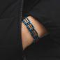 Preview: HOLZKERN | Bandlett Armband ADAGIO (Koaholz / Blau)