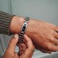 Preview: HOLZKERN | Bandlett Armband ADAGIO (Marmor Blau / Silber)