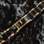 Preview: HOLZKERN | Bandlett Armband ADAGIO (Marmor / Schwarz Gold)