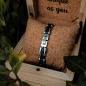 Preview: HOLZKERN | Bandlett Armband Allegro (Ahornholz / Silber & Blau)