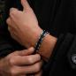 Preview: HOLZKERN | Bandlett Armband Allegro (Ahornholz / Silber & Blau)