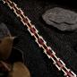 Preview: HOLZKERN | Bandlett Armband Allegro (Amaranthholz / Silber)