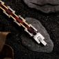 Preview: HOLZKERN | Bandlett Armband Allegro (Amaranthholz / Silber)
