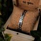Preview: HOLZKERN | Bandlett Armband Allegro (Amaranthholz / Silber)