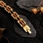 Preview: HOLZKERN | Bandlett Armband Allegro (Zebranoholz / Gold)