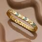 Preview: HOLZKERN | Armband Bandlett Alula (Aquamarin / Gold)