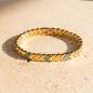 Preview: HOLZKERN | Armband Bandlett Alula (Aquamarin / Gold)