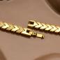 Preview: HOLZKERN | Armband Bandlett Alula (Aquamarin / Gold)