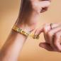 Preview: HOLZKERN | Armband Bandlett Alula (Aquamarin / Gold)