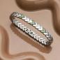 Preview: HOLZKERN | Armband Bandlett Alula (Prehnit / Silber)