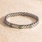 Preview: HOLZKERN | Armband Bandlett Alula (Prehnit / Silber)