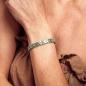 Preview: HOLZKERN | Armband Bandlett Alula (Prehnit / Silber)