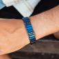 Preview: HOLZKERN | Armband Bandlett Bariton (Zebrano / Blau)
