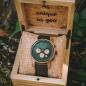 Preview: HOLZKERN | Baumkrone Waldlauf Herren Chronograph Leder