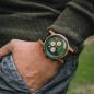 Preview: HOLZKERN | Baumkrone Waldlauf Herren Chronograph Leder