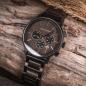 Preview: HOLZKERN | Shape Behnisch Herren Chronograph Holzarmbanduhr