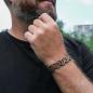 Preview: HOLZKERN | Bandlett Armband Capriccio (Koaholz / Antiksilber)