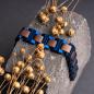 Preview: HOLZKERN | Bandlett Armband Capriccio (Walnussholz / Blau)