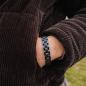 Preview: HOLZKERN | Armband Bandlet Dreiklang Ahornholz Blau