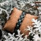 Preview: HOLZKERN | Bandlett Armband Forte Marmor grün Edelstahl schwarz
