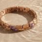 Preview: HOLZKERN | Armband Bandlett Kensington (Amethyst / Roségold)