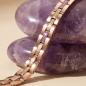 Preview: HOLZKERN | Armband Bandlett Kensington (Amethyst / Roségold)