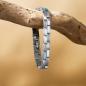Preview: HOLZKERN | Armband Bandlett Kensington (Perlmutt / Silber)