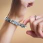 Preview: HOLZKERN | Armband Bandlett Kensington (Perlmutt / Silber)