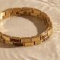 Preview: HOLZKERN | Armband Bandlett Kensington (Zebranoholz / Gold)