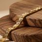 Preview: HOLZKERN | Armband Bandlett Kensington (Zebranoholz / Gold)