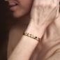 Preview: HOLZKERN | Armband Bandlett Kensington (Zebranoholz / Gold)