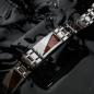 Preview: HOLZKERN | Herrenarmband Bandlett Looper Walnussholz Silber