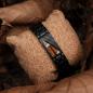 Preview: HOLZKERN | Herrenarmband Bandlett Looper Zebranoholz Schwarz