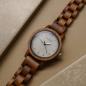 Preview: HOLZKERN | uft Elemente Damen Holzarmbanduhr Walnussholz Marmor