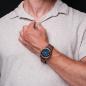 Preview: HOLZKERN | Nightbird Herren Automatikuhr (Walnuss-Blau)