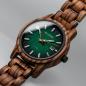 Preview: HOLZKERN | Nightbird Herren Automatikuhr (Zebrano-Grün)