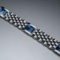 Preview: HOLZKERN | Armband Bandlett Pentachord (blauer Marmor / Silber)
