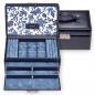 Preview: SACHER | Schmuckkoffer Elly Florage Echtleder navy (25.501.014008)