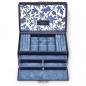 Preview: SACHER | Schmuckkoffer Elly Florage Echtleder navy (25.501.014008)